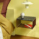 Montana Panton Wire Unit in Black Red D25.7cm — lifestyle, with black marble top panel