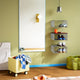 Montana Panton Wire Unit in Chrome D34.8cm — lifestyle, with Black Red top panel