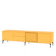 Montana Selection Octave VIII TV Bench in Acacia with black legs — packshot