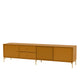 Montana Selection Octave VIII TV Bench in Amber with brass legs — packshot