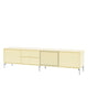 Montana Selection Octave VIII TV Bench in Camomile with chrome legs — packshot