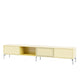 Montana Selection Octave VII TV Bench in Camomile with chrome legs — packshot