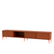 Montana Selection Octave VII TV Bench in Hazelnut with rosehip legs — packshot