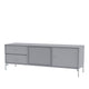 Montana Selection Octave VI TV Bench in Graphic with chrome legs — packshot