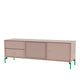 Montana Selection Octave VI TV Bench in Mushroom with parsley legs — packshot