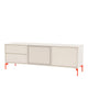 Montana Selection Octave VI TV Bench in Oat with rosehip legs — packshot