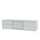 Montana Selection Octave VI TV Bench in Oyster with snow legs — packshot