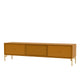 Montana Selection Octave V TV Bench in Amber with brass legs — packshot