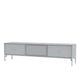 Montana Selection Octave V TV Bench in Fjord with chrome legs — packshot
