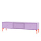 Montana Selection Octave V TV Bench in Iris with rosehip legs — packshot