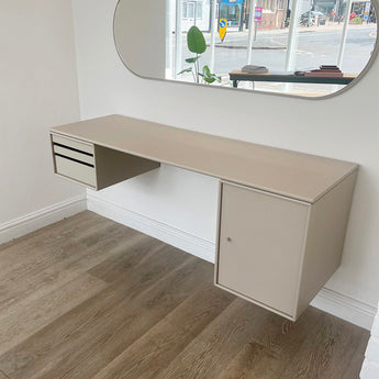 Montana Selection Workshop Desk in Clay — on display, showroom