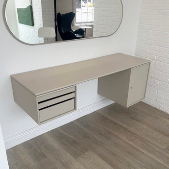 Montana Selection Workshop Desk in Clay — on display, showroom