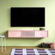 Montana Selection Octave V TV Bench in Ruby — lifestyle
