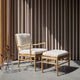 Carl Hansen OW149 Colonial Chair in Oak Soap, Hallingdal 100 — lifestyle, with OW149F Footstool