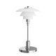 Louis Poulsen PH 1/1 Portable Table Lamp in Chrome — packshot, detail