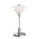 Louis Poulsen PH 1/1 Portable Table Lamp in Chrome — packshot, detail