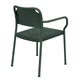 Fritz Hansen Vind Outdoor Dining Armchair in Hunter Green — rear packshot