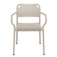Fritz Hansen Vind Outdoor Dining Armchair in Misty Grey — front packshot