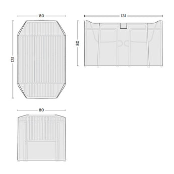HAY Palissade Cover for 90cm Table & 2 Dining Armchairs