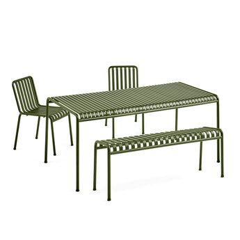 HAY Palissade Large Outdoor Dining Bundle Olive Green