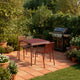HAY Palissade Small Outdoor Dining Bundle in Iron Red — outdoor setting