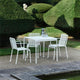 HAY Palissade Outdoor Dining Table Square in Cream White — lifestyle
