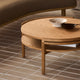 Carl Hansen RF1905 Sideways Coffee Table in Oak Oil — lifestyle, detail, with RF1903 Sideways Sofa