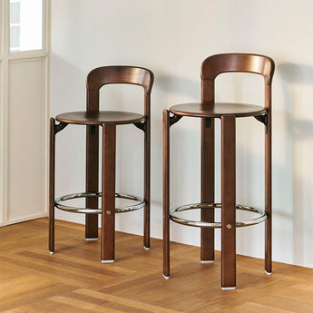 HAY Rey Counter Stool in Umber Brown WB Lacquered Beech — lifestyle