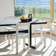 HAY Rey Dining Chair in Cream White WB Lacquered Beech — lifestyle, with Passerelle Table