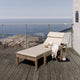 Skagerak Riviera Sunbed Cushion in Papyrus with Riviera Sunbed — lifestyle