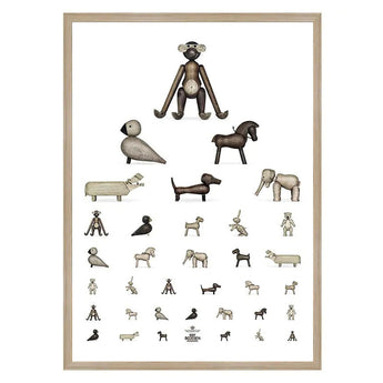 Rosendahl Kay Bojesen Eye Chart Framed Poster 50x70cm - Outlet