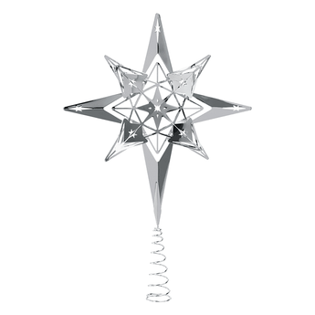 Rosendahl Top Star Christmas Tree Decoration Silver Effect Steel - Outlet