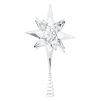 Rosendahl Top Star Christmas Tree Decoration Silver Effect Steel - Outlet