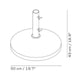 Skagerak Capri Umbrella Foot 30kg — dimensions