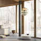 Louis Poulsen PH Snowball Pendant Light — lifestyle, living room