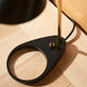 Louis Poulsen AJ Mini Table Lamp Black Brass lifestyle office detail