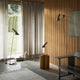 Louis Poulsen AJ Floor Lamp, Louis Poulsen AJ Table Lamp and  Louis Poulsen AJ Wall Light lifestyle AJ family living room setting unlit