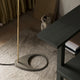 Louis Poulsen AJ Floor Lamp Warm Grey Brass stem detail