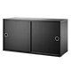 String System Cabinet Sliding Doors in Black Stained Ash — packshot
