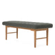 Carl Hansen VLA75S Foyer Bench in Oak Oil, Bute Tiree 9667 Seaweed — packshot