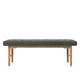 Carl Hansen VLA75S Foyer Bench in Oak Oil, Bute Tiree 9667 Seaweed — packshot, detail