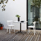 Vitra All Plastic Chair in White — lifestyle, outdoor