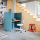 Vitra Chap Stool with Chap Tray — lifestyle, with Alcove Plus Desk and Rookie Chair