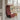 Vitra Amoebe Highback in Cento Dark Red Melange with wooden side table in Oak Light — lifestyle, living room