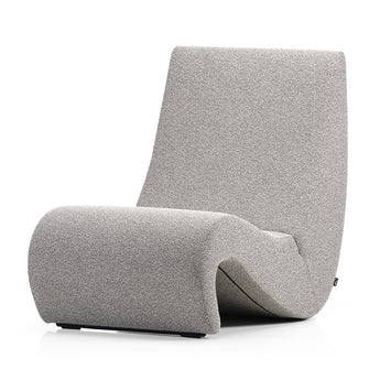 Vitra Amoebe Lounge Chair in Cento Salt and Pepper — front view