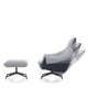 Vitra Bascule Highback Lounge Chair in Cento Light Lavender and Electric Blue — packshot, detail