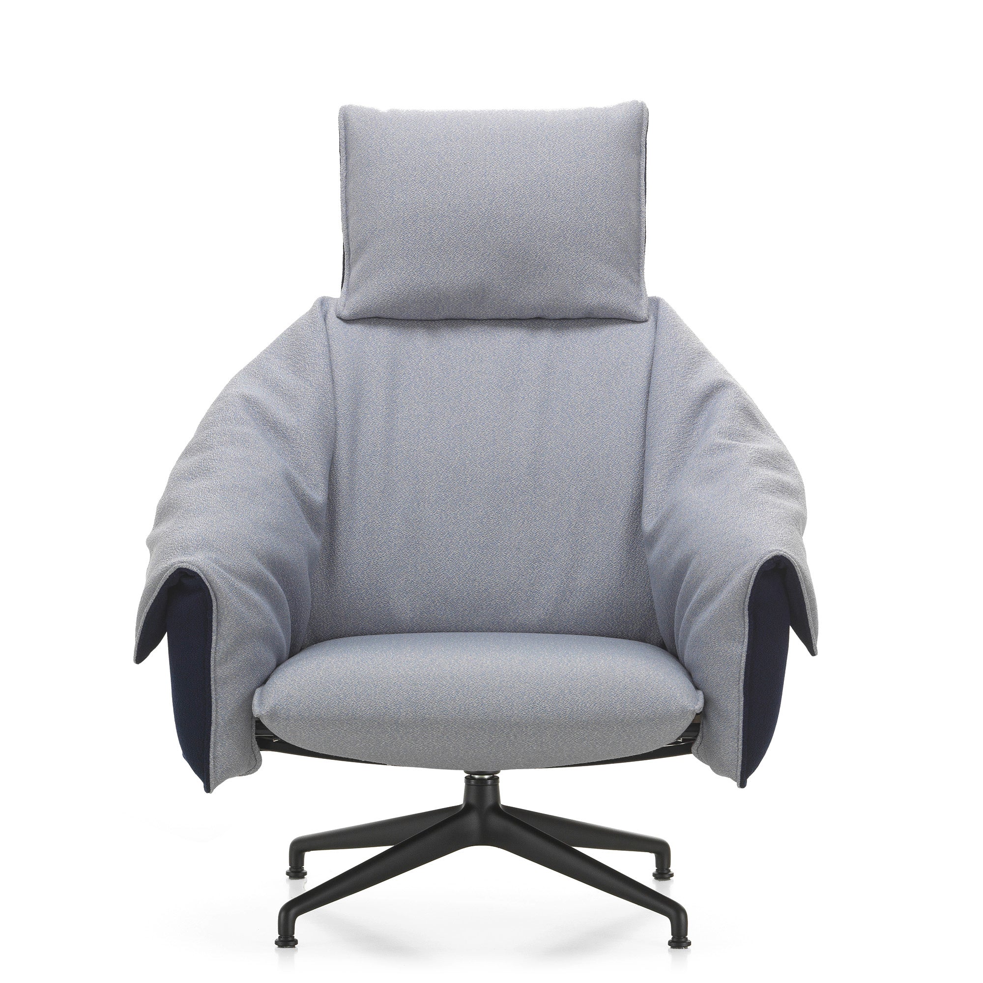 Vitra Bascule Highback Lounge Chair in Cento Light Lavender and Electric Blue — packshot