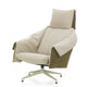 Vitra Bascule Highback Lounge Chair in Iroko 2 Cream and Olive, Chalk base — packshot
