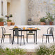 Vitra Belleville Chair Plastic — lifestyle, outdoor terrace, with Vitra Belleville Armchair