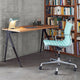 Vitra Compas Direction Desk — lifestyle, with Vitra Aluminium Chair